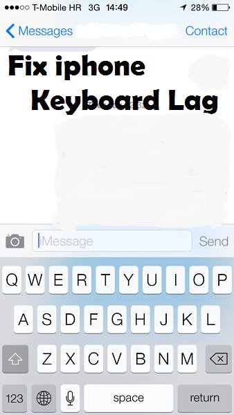 fix keyboard lag iPhone ios