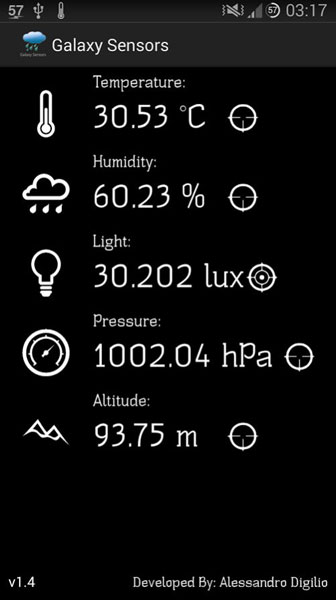 galaxy s5 note 3 sensors temperature humidity