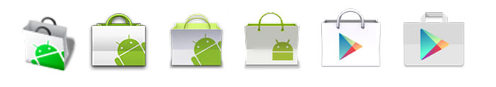 android play store icon history evolution
