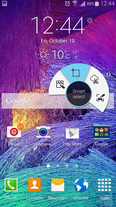 galaxy note 4 smart select feature