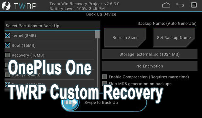 twrp custom recovery oneplus one