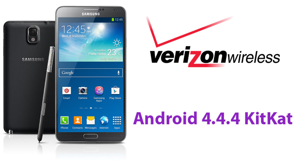 galaxy note 3 verizon 4.4.4 kitkat update