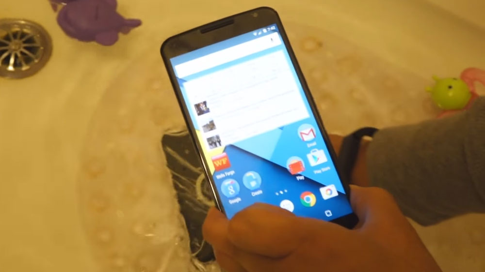 nexus 6 water test video