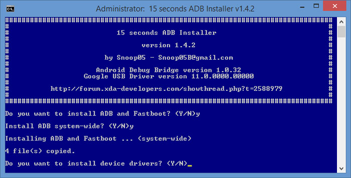 15 seconds adb installer