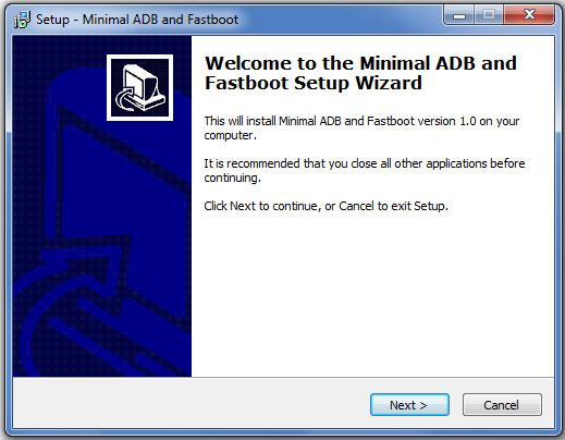 minimal adb fastboot install