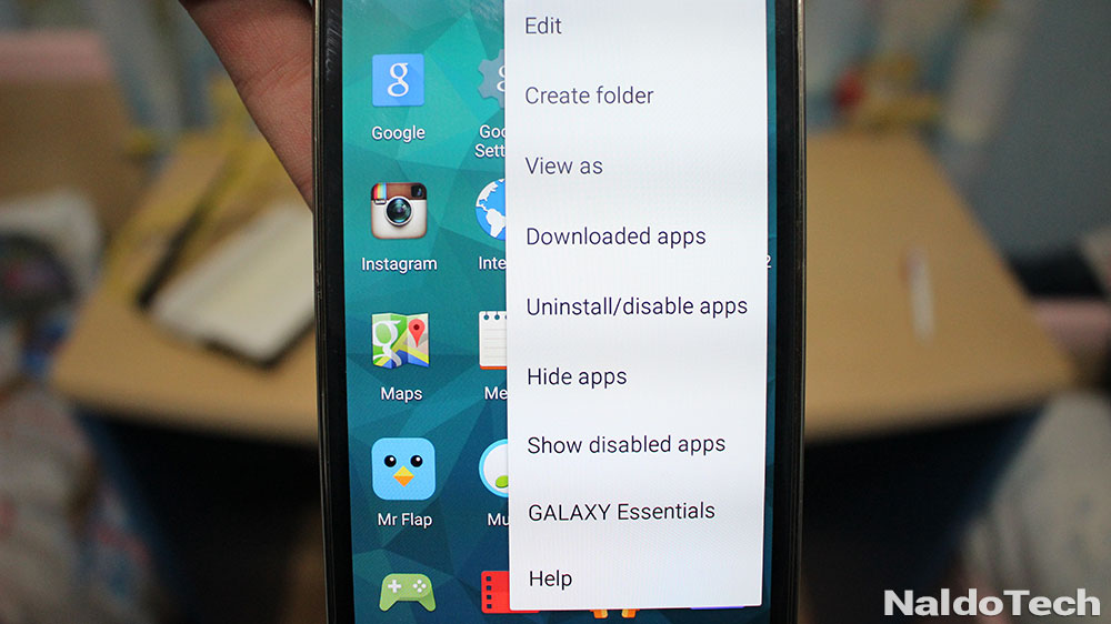 galaxy lollipop disabled apps