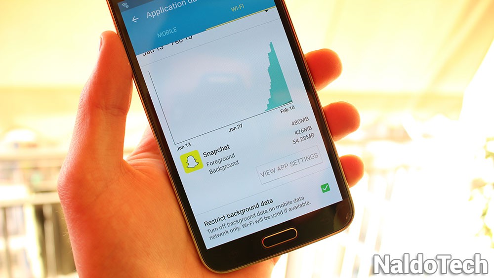 snapchat mobile data usage fix