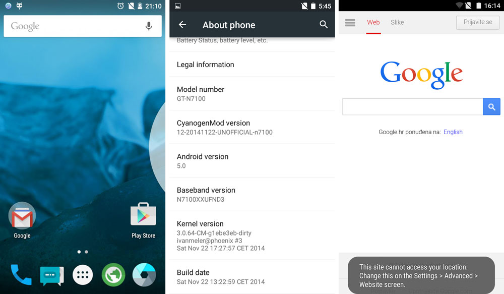 cyanogenmod 12 lollipop rom note 2