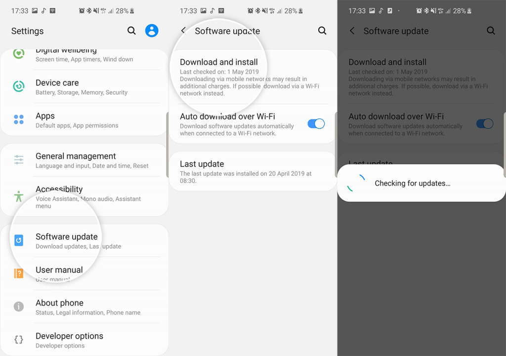 galaxy s10 software update ota