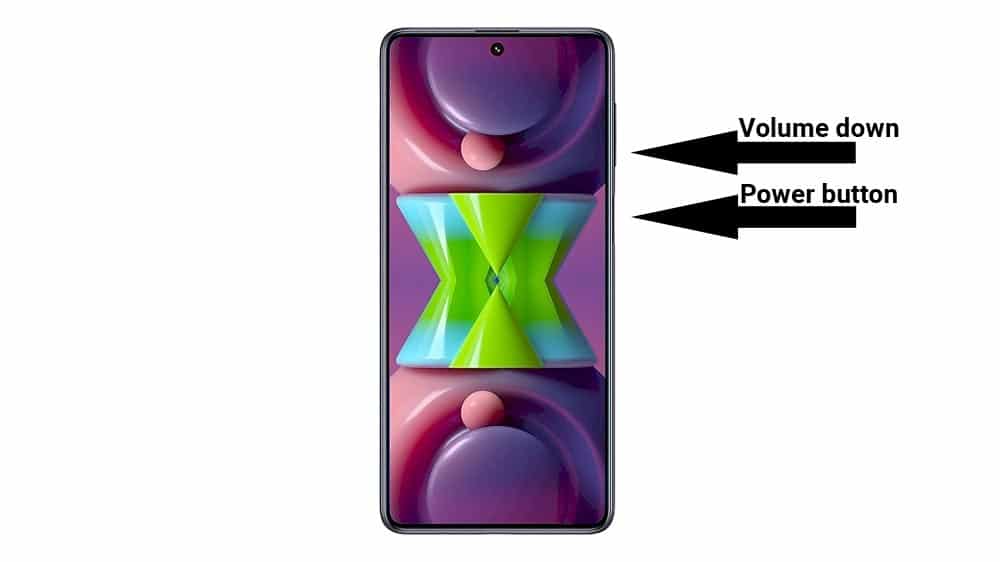 galaxy M62 force reboot button combination
