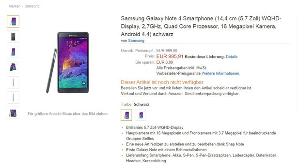 Aarde Zes sjaal Pre-order and Buy the Samsung Galaxy Note 4 Now Online - NaldoTech